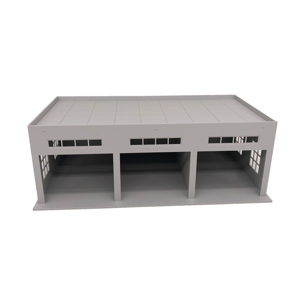 Outland Models Miniatures 3-Stall Large Garage for Trucks / Cars 1:64