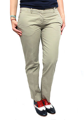 ASPESI Women's Pants Model H101 E031 Beige 100% Cotton Made In Italy