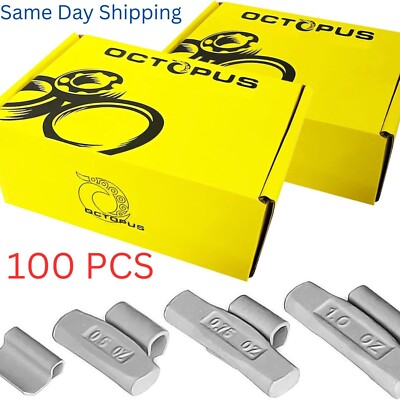 ASSORTMENT CLIP-ON WHEEL WEIGHT BALANCE FN Style 0.25 0.50 0.75 1.0 oz 100 Pcs