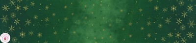 Moda OMBRE FLURRIES Christmas Green Metallic 10874 431MG V & C Quilt Fabric