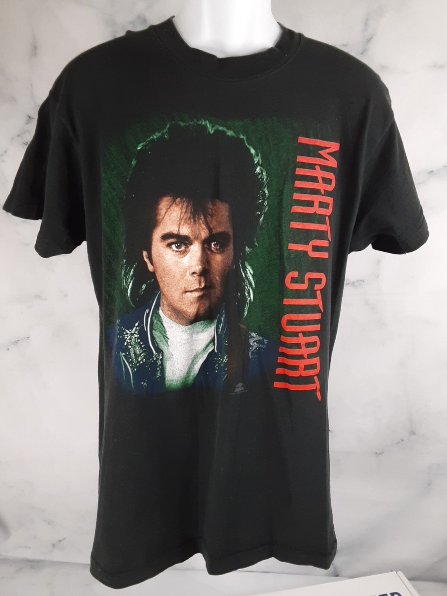 MARTY STUART ブラックTシャツ Lサイズ Vintage Marty Stuart 1990s black men's T-shirt size Xlarge XL | eBay