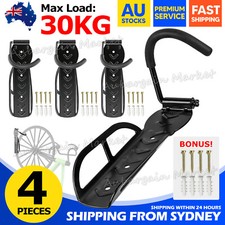 4PCS Steel Bicycle Bike Wall Rack Mount Stand Holder Hook Garage Storage Hanger