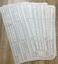 Vintage Computer Punch Cards  Financial Detail Datacard Form 1162 - Lot of 10