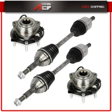 For Chevy Trailblazer GMC Envoy 4WD 2X Front CV Axle Shaft & Wheel Bearing Hub