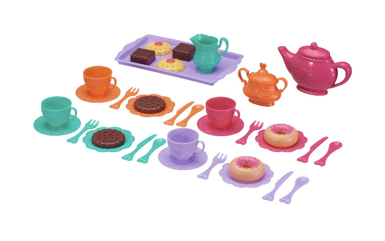kid connection tea set trolley playset