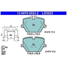 Satz Bremsbeläge Bremsklötze hinten für BMW Z4 G29 | 24250130