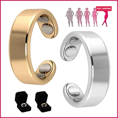 Vitalring Damen Wechseljahre 2 Stück Edelstahl Magnetring Verstellbar Geschenk