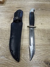 Vintage Western Boulder, Co Fixed Blade Hunting Knife With Sheath 