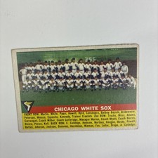 1956 Topps - Chicago White Sox #188 Team Centered Gray Back