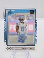 Terrion Arnold 2024 Panini Donruss Clearly RC Auto Detroit Lions!