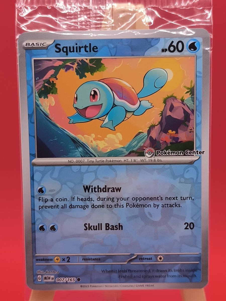Squirtle 007/165 POKÉMON CENTER Exclusive 151 Holo Promo Pokemon