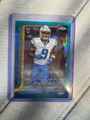 2025 Topps Chrome #RA-TH Tre Harris III Rookie Autographs Aqua Refractor #/199