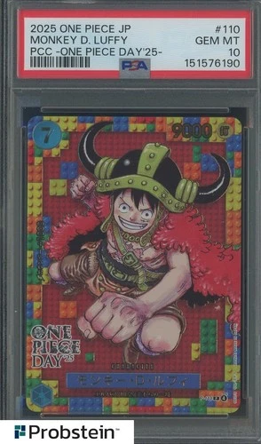 #2 2025 One Piece JP PCC One Piece Day '25 #110 Monkey D. Luffy PSA 10 GEM MINT