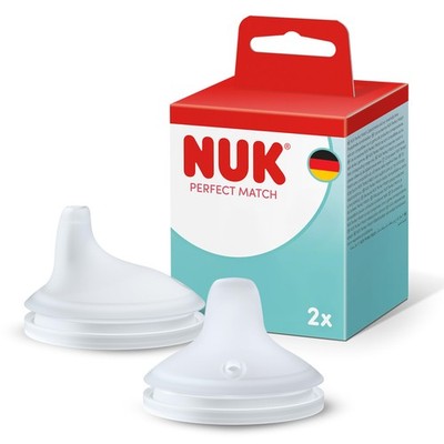 Lernflaschensauger NUK Perfect Match 2 Stk, Silikon, auslaufsicher, ab 6 Monaten