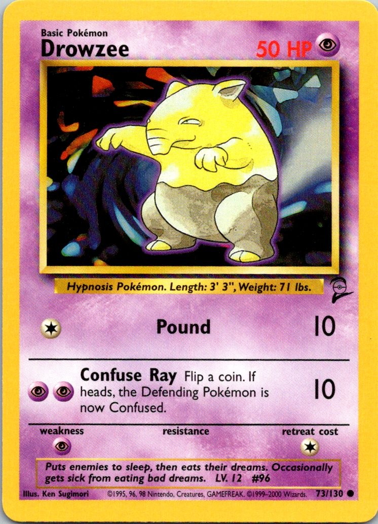Drowzee Common Base Set 2 073/130 NM