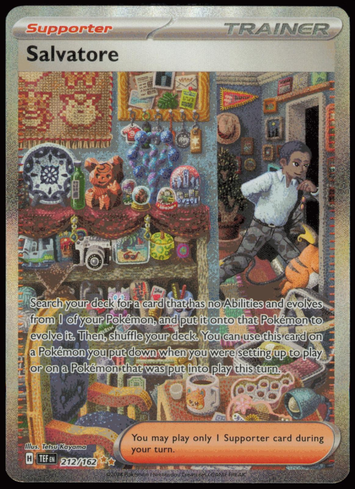 Salvatore 212/162 Special Illustration Rare Temporal Forces Pokemon Near Mint