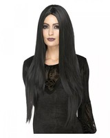 MondäNe LanghaarperüCke FüR Fasching & Karneval | Schwarz | 80 Cm Lang