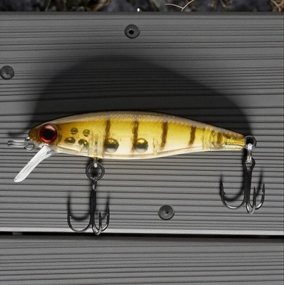 Trout Fishing Lure, Jerkbait, Crankbait Dynamic Lures HD TROUT (Ghost Perch)