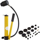15 Ton Hydraulic Knockout Punch Driver Kit Hole Tool 1/2"-4" with 10 Dies
