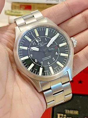 RARE MINT Ball Engineer Master II Aviator NM1080C Automatic Men's SS Wristwatch