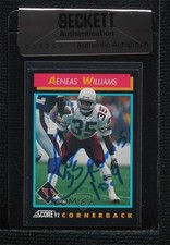BAS 1992 Score Aeneas Williams #363 Beckett Auth Sticker Auto HOF 3c7