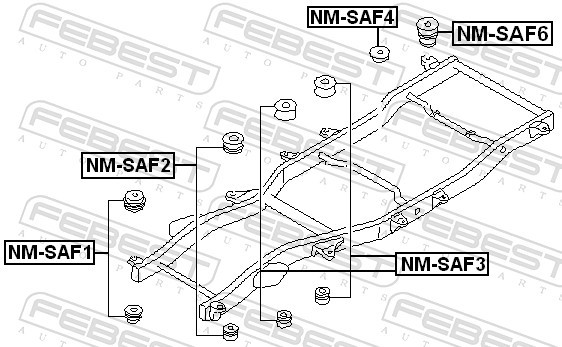 Fits FEBEST NM-SAF3 FRAME CUSHION NISSAN PATROL(GR) Y61 1997.10-2010. ⭐UK Stock⭐