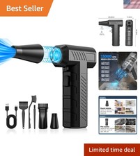 Compressed Air Duster -Mini Blower Turbo Fan,150000RPM Cordless Electric air ...