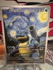 Pokemon Blastoise Starry Night Van Gogh Beautiful Moon ACG Star Trading Card NM