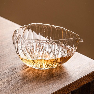 Glass Matcha Bowl with Spout 240ml Household Parties Handmade Matcha Chawan