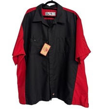  Red Kap Crew Shirt S/S Auto Mechanic Technician Work Uniform Men  s Size 3XL NWT