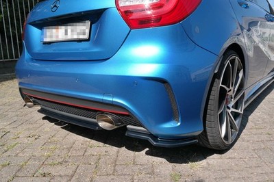 Maxton Design Diffusor Heckansatz passend für Mercedes W176 AMG-LINE vor FL schw