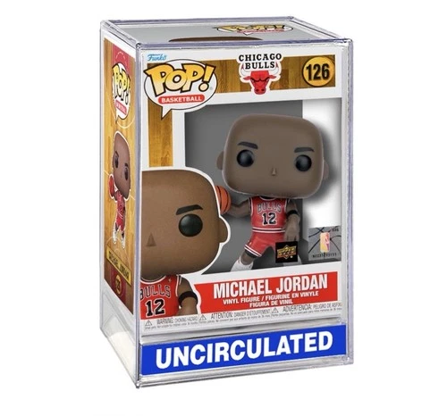 Funko Pop Michael Jordan 126 Upper Deck Exclusive #12 JERSEY Mint in hard case