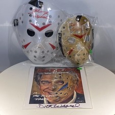 LOT of (3) Autographed FRIDAY THE 13TH Hockey MASKS w/Photo by David Wieand New