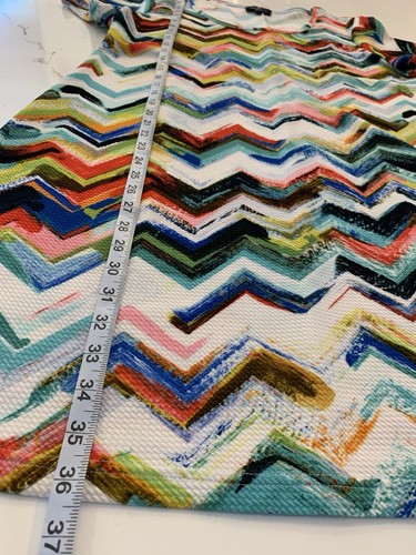Ronni Nicole Short Sleeve Dress Size XL Colorful Zig Zag Striped - Picture 2 of 11