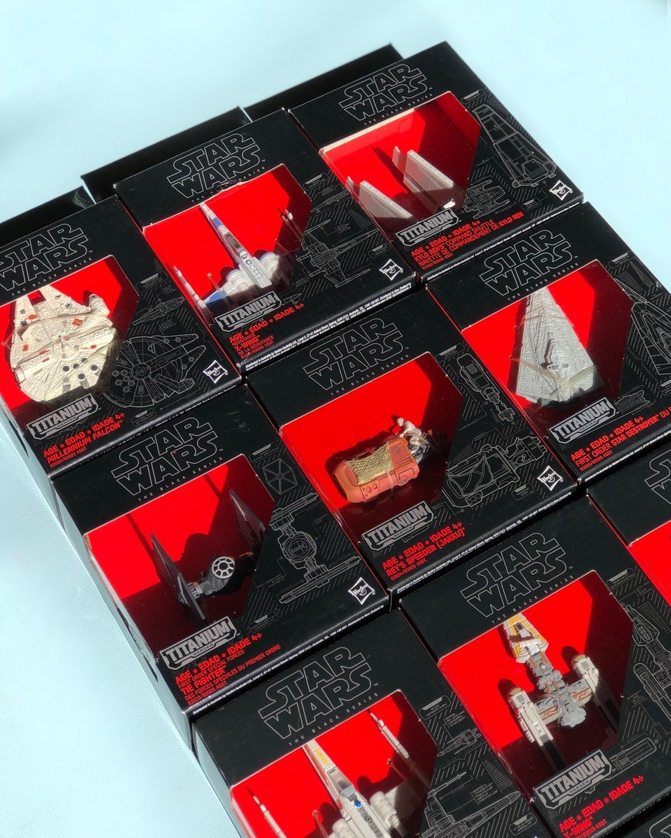 Star Wars Titanium Black Series Die-cast Mini Ships 1-10 Lot - NEW