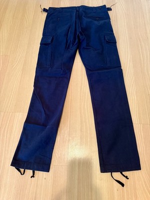 Engineered Garments Cargo Fatigue Pants-Navy Brushed  Cotton Twill (Size 32)