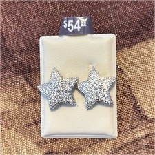 Star-Shaped sterling silver stud post earrings