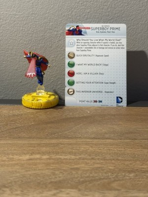 Heroclix Teen Titans set Superboy Prime 062 Chase figure w/card!