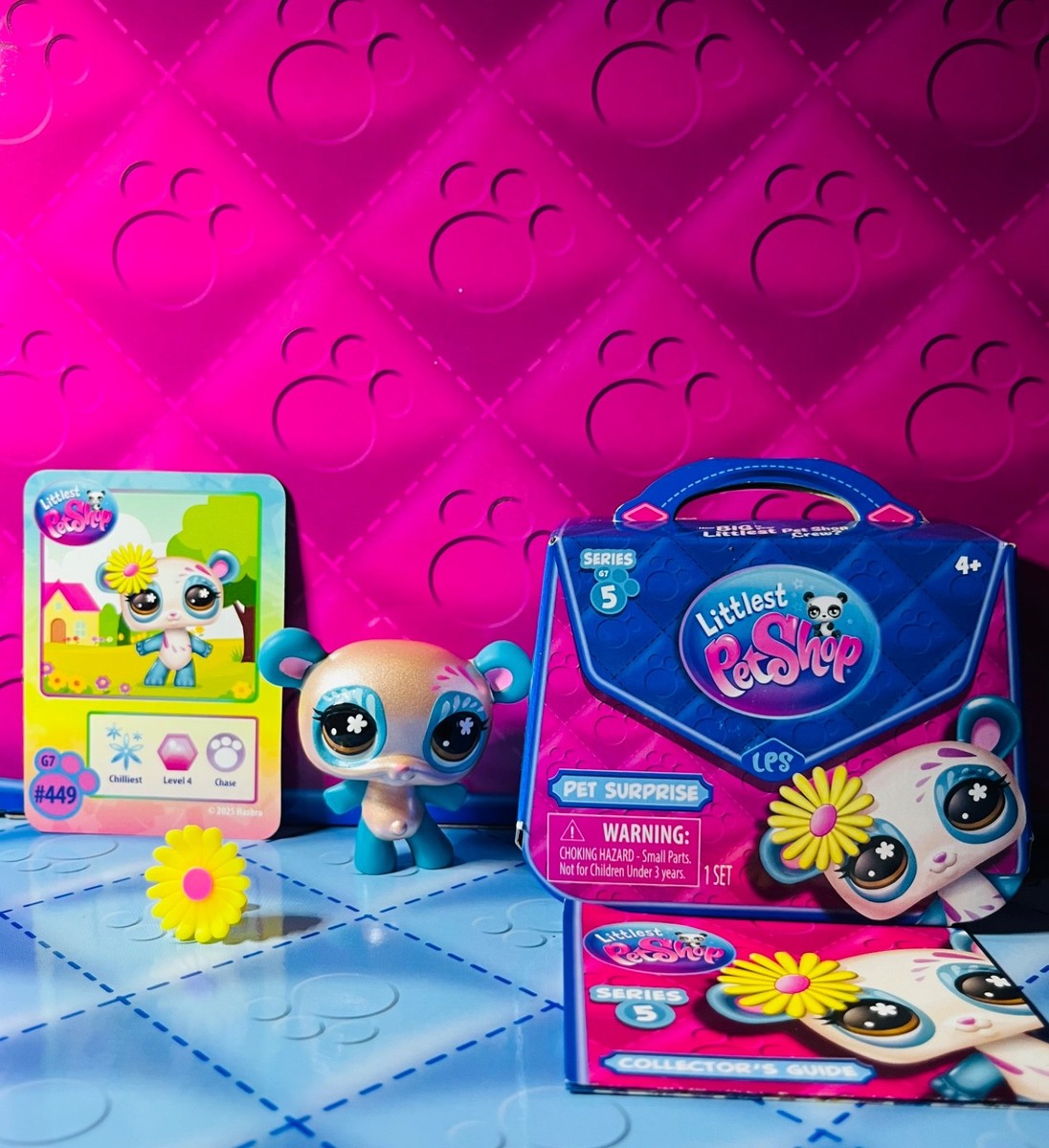 Littlest Pet Shop PANDA G7 #449 Series 5 w/ Accessory - Hasbro LPS