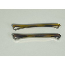 2 Goody Stay Tight Vtg Clasp Clip Hair Barrettes 2  MOCK SHELL