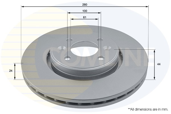 2 PCS COMLINE ADC1517V Brake Disc