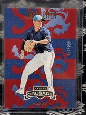 2025 Crusade Baseball Jack Leiter Rookie Card Red 001/299. First On Print!
