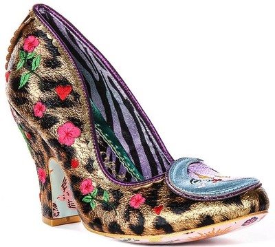 Irregular Choice Clestial Rose Tiger Cam Sun Mid Damen Absatz In Gold UK 4   8