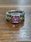 Michael Dawkins Sterling Silver Faceted Ring, Size 9
