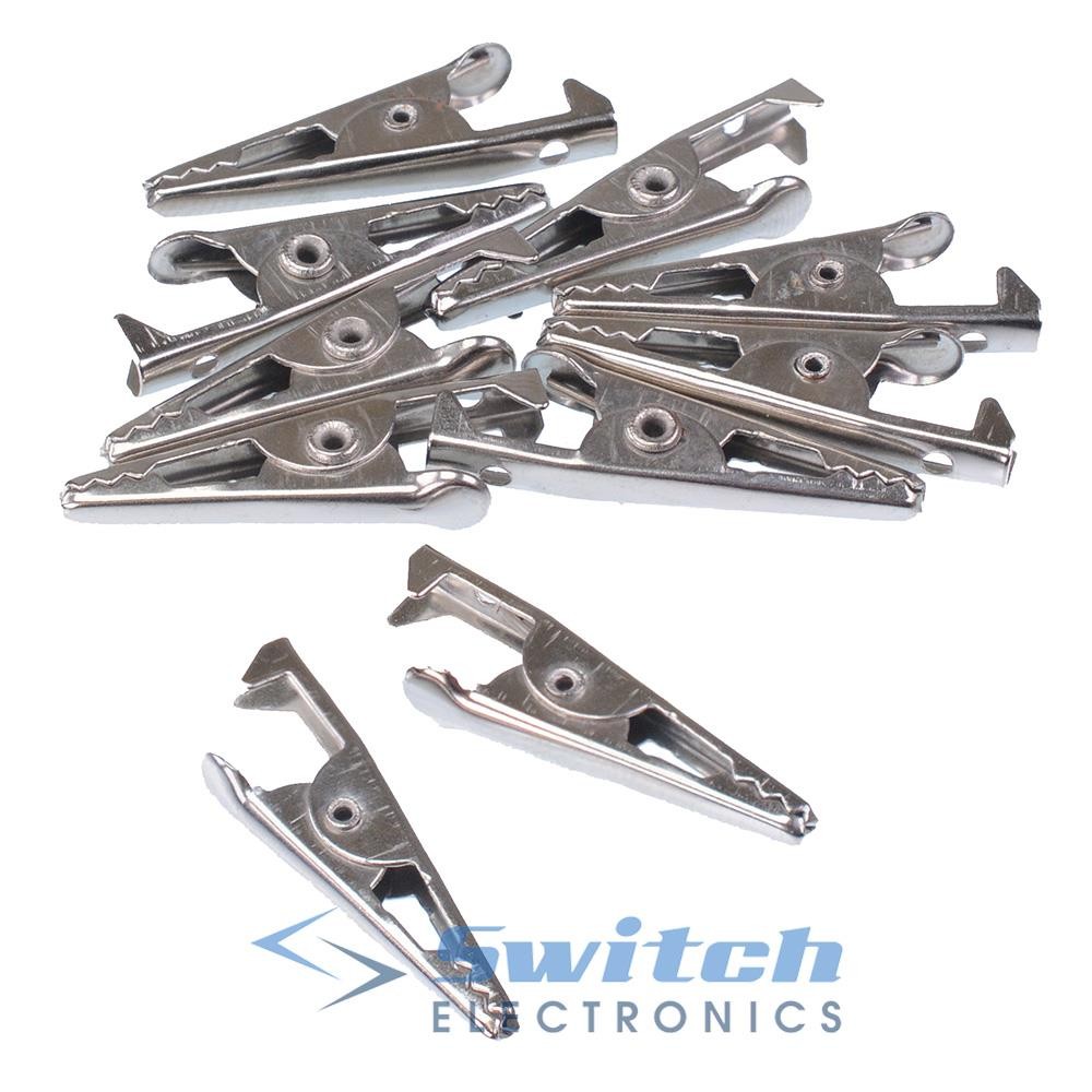10 x Miniature 5A Alligator Crocodile Test Clips Connectors 27mm