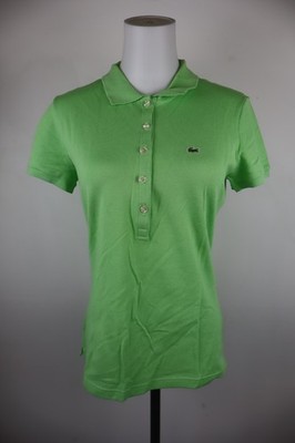 LACOSTE DAMEN POLOSHIRT BAUMWOLLE GR 42 WOMAN SHIRT CASUAL VINTAGE KURZARM