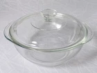 Vintage Pyrex 024 2 Quart Round Covered Casserole Baking Dish Clear Glass G-1-C