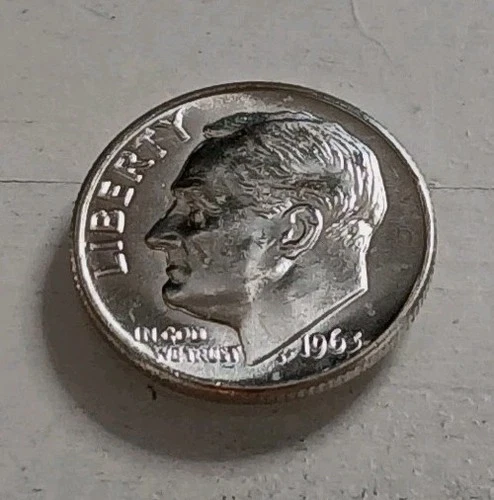 1963-P BU Roosevelt 90% Silver Dime ~ Free Shipping!