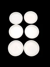 Vtg 6 OPEN SALT CELLARS WHITE PORCELAIN With Feet BAVARIA Z206