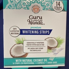 Guru Nanda Teeth Whitening Strips - 7-Day Treatment with Natural Coconut Oil